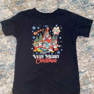 Disney Black Very Merry Christmas Kids T-Shirt